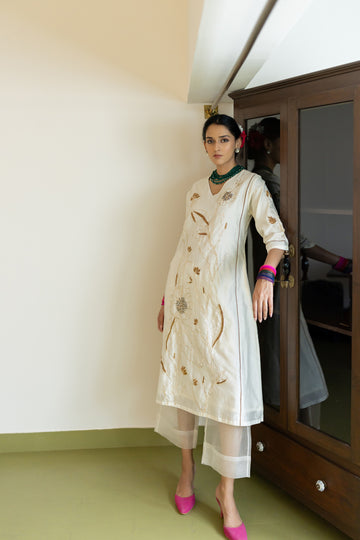 Mustard Yellow Cotton Punjabi Suit - View 3
