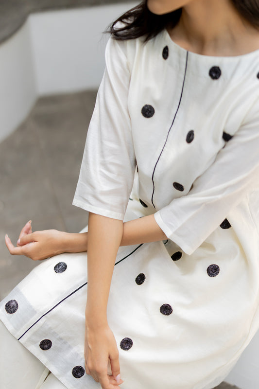 Orange Cotton Festival Suit