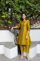 Peach Rayon Palazzo Suit - View 4