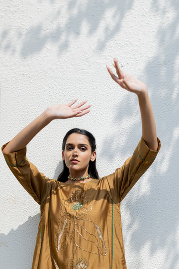 Coral Cotton Punjabi Suit - View 2