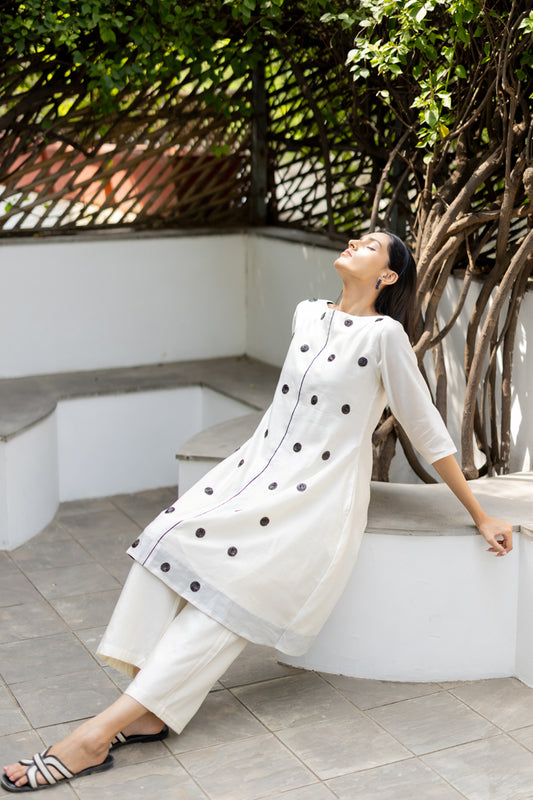 Olive Green Chanderi Anarkali